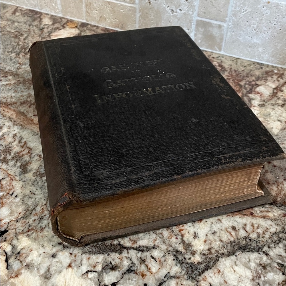 1903 cabinet of catholic information antique book